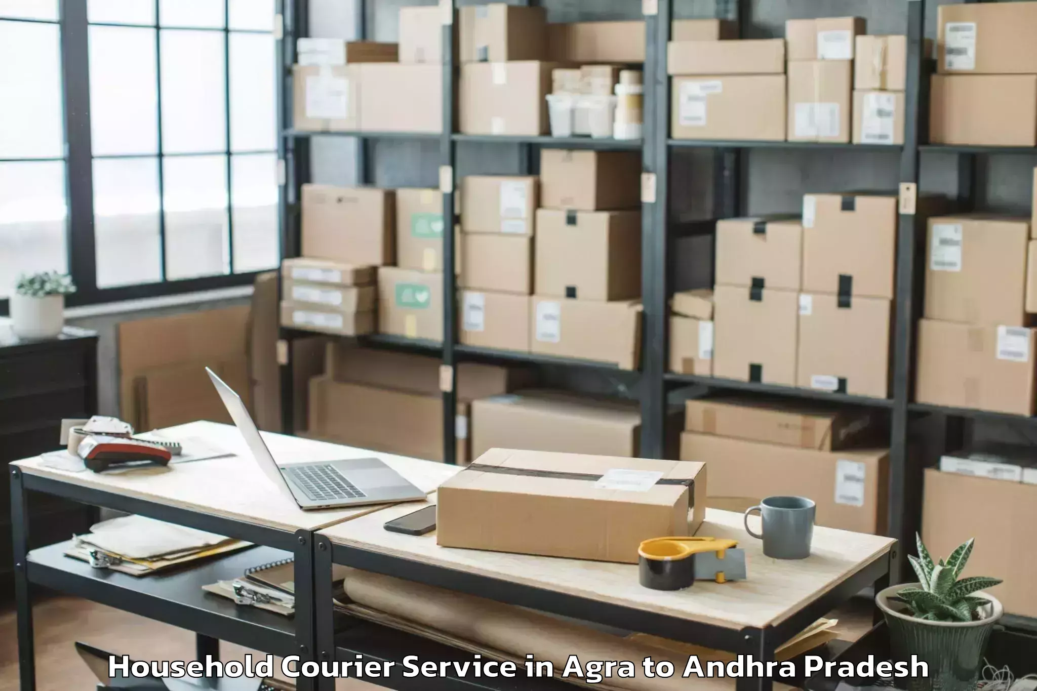 Hassle-Free Agra to Pedapadu Household Courier